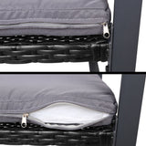 Gardeon Black 4-Piece Rattan Sofa Set