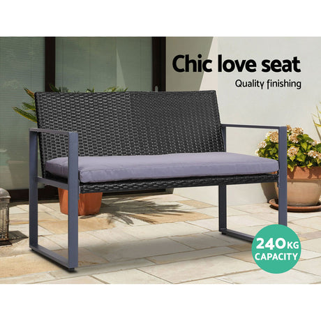 Gardeon 4-Piece Rattan Outdoor Sofa Set