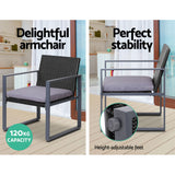 Gardeon 4-Piece Rattan Outdoor Sofa Set