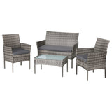 Gardeon 4-Seater Weather-Resistant Wicker Sofa Set