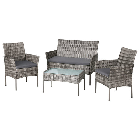 Gardeon 4-Seater Weather-Resistant Wicker Sofa Set
