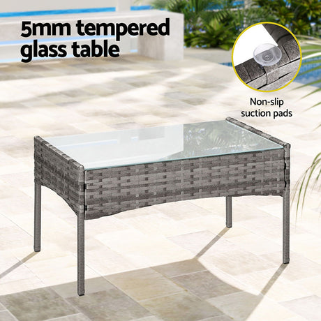 Gardeon 4-Seater Weather-Resistant Wicker Sofa Set