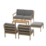Yardie Outdoor Sofa Set, Timber, 6 Piece
