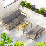 Yardie Outdoor Sofa Set, Timber, 6 Piece