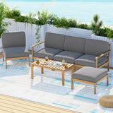 Yardie Outdoor Sofa Set, Timber, 6 Piece