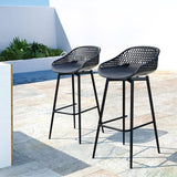 Anna Bay Outdoor Bar Stool Black 7