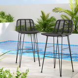 Pair of Gardeon outdoor bar stools in alfresco dining setting — Allure Home Collections