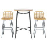 Gardeon Elegant 3-Piece Wicker Bar Set
