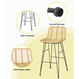 Scarborough Point 3 Piece Outdoor Bar Set, Brown and Black