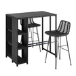 Gardeon Outdoor Wicker Bar Set Spacious Bar Table and Two Stools — Allure Home Collections