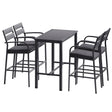 Gardeon 5 Piece Outdoor Aluminium Bar Set Table and Stools — Allure Home Collections