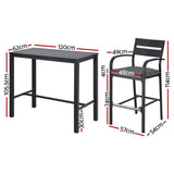 Gardeon 5 Piece Outdoor Aluminium Bar Set Table and Stools — Allure Home Collections