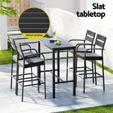 Gardeon 5 Piece Outdoor Aluminium Bar Set Table and Stools — Allure Home Collections