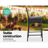 Gardeon 5 Piece Outdoor Bar Set Wicker Table Stools and Dining Chairs — Allure Home Collections