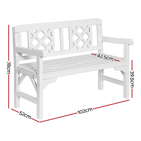 Gardeon Rustic Fir Wood Garden Bench