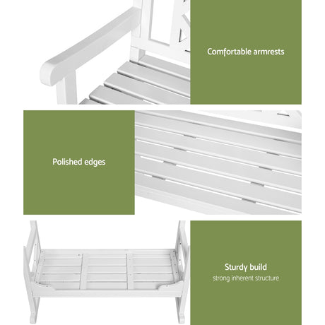Gardeon Rustic Fir Wood Garden Bench