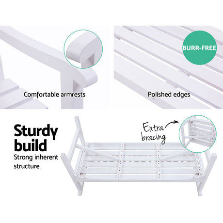 Gardeon Rustic Fir Wood Garden Bench