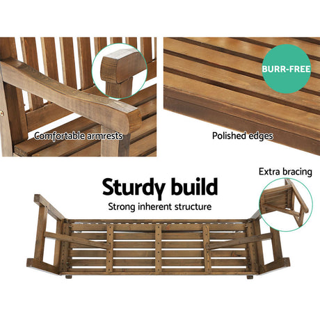 Gardeon 5FT Rustic Wooden Garden Bench