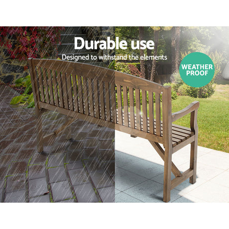 Gardeon 5FT Rustic Wooden Garden Bench