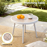 Outdoor Bistro Set 3 Piece Steel Table And Chairs Khaki