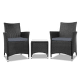 Ball Bay 3 Piece Bistro Set, Black
