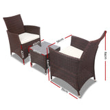 Ball Bay 3 Piece Bistro Set, Brown