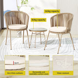 Tully 3 Piece Outdoor Bistro Set, Beige