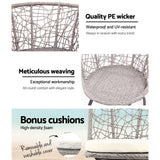 Gardeon 3-Piece Rattan Bistro Set