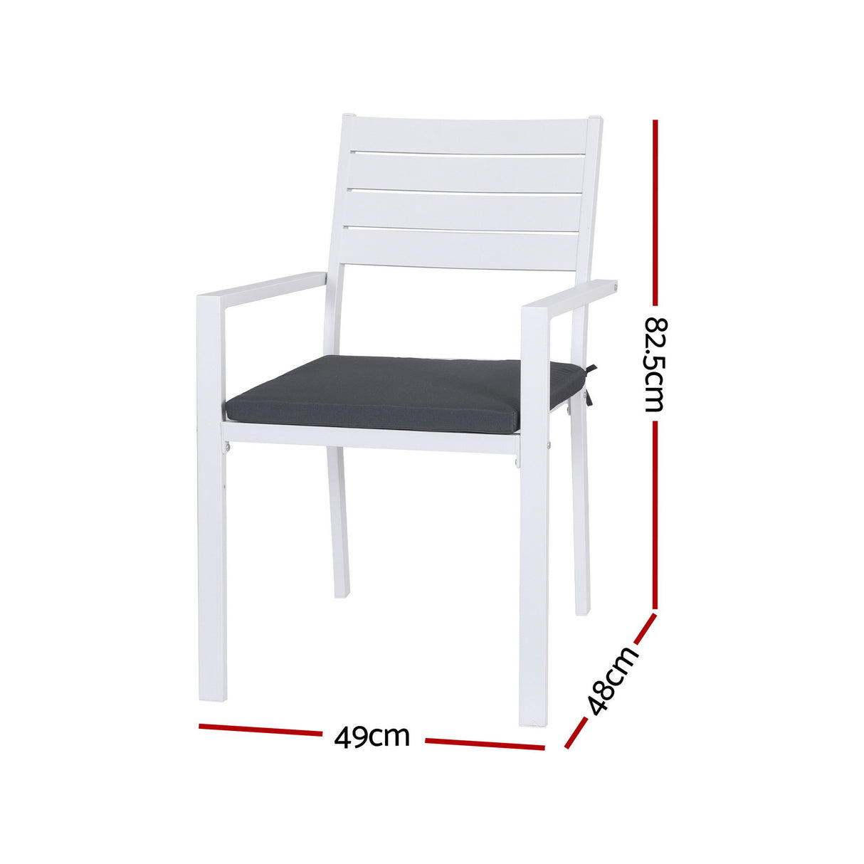 Bingie Stackable Outdoor Dining Chair White