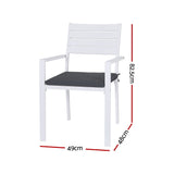 Bingie Stackable Outdoor Dining Chair White