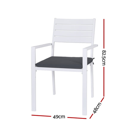 Bingie Stackable Outdoor Dining Chair White
