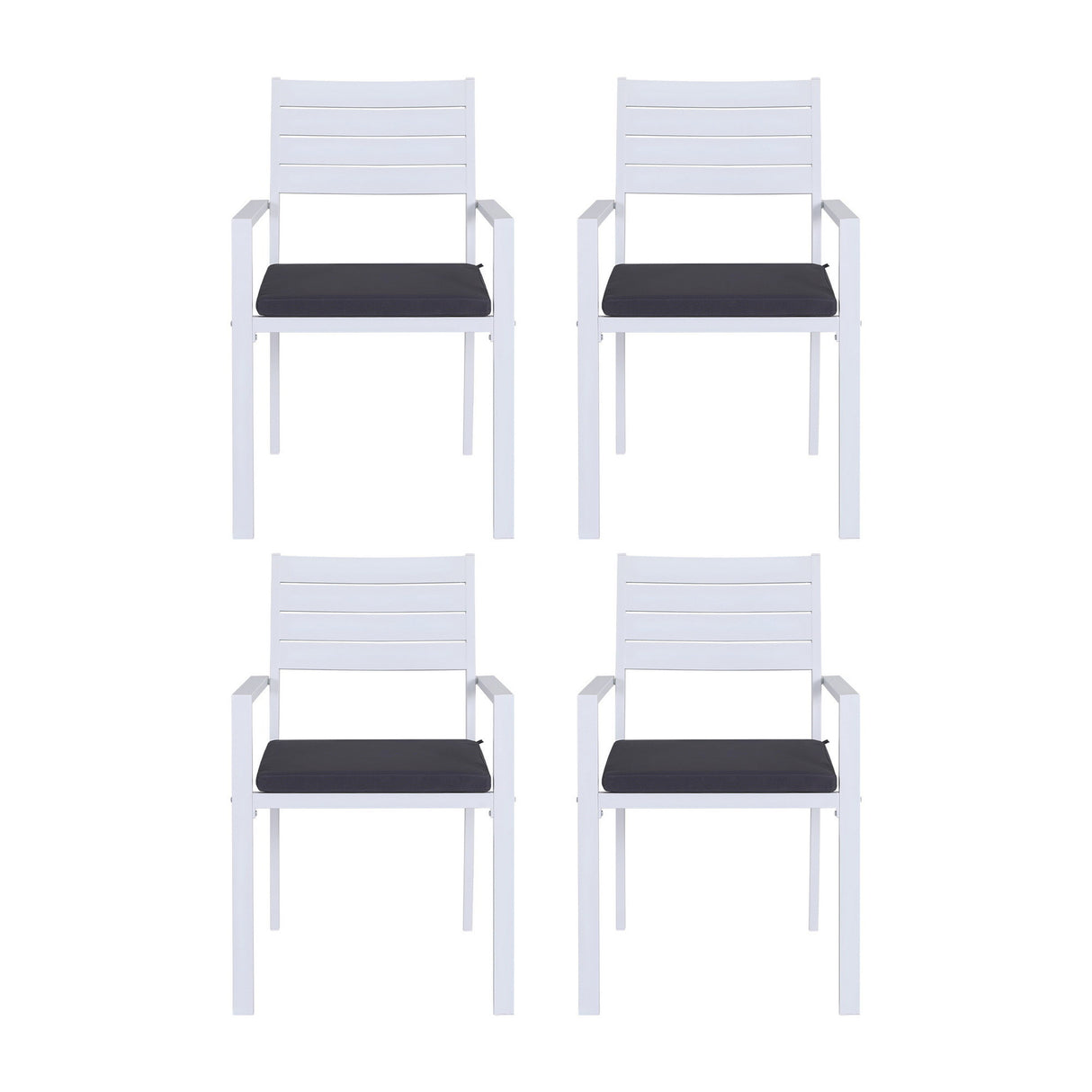 Bingie Stackable Outdoor Dining Chair White