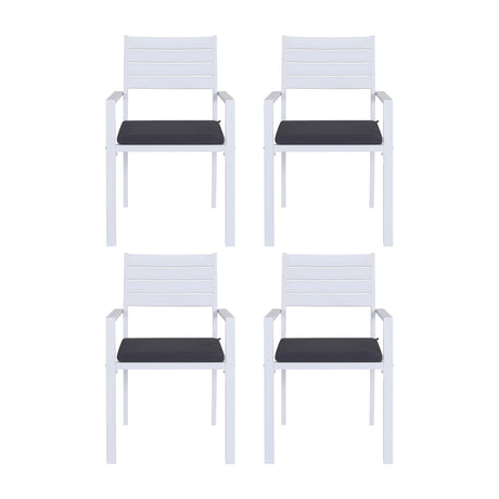 Bingie Stackable Outdoor Dining Chair White