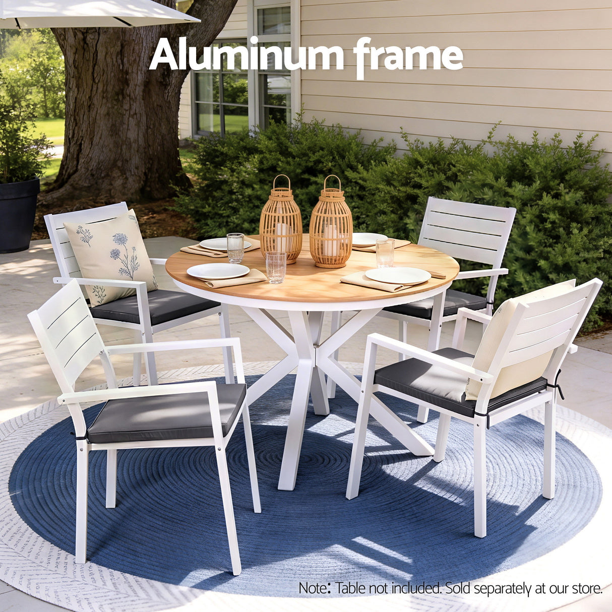 Bingie Stackable Outdoor Dining Chair White