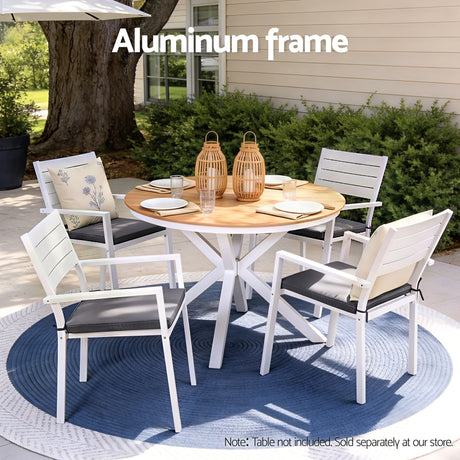 Bingie Stackable Outdoor Dining Chair White