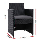 Gardeon Hugo Outdoor Dining Chairs - Set of 2