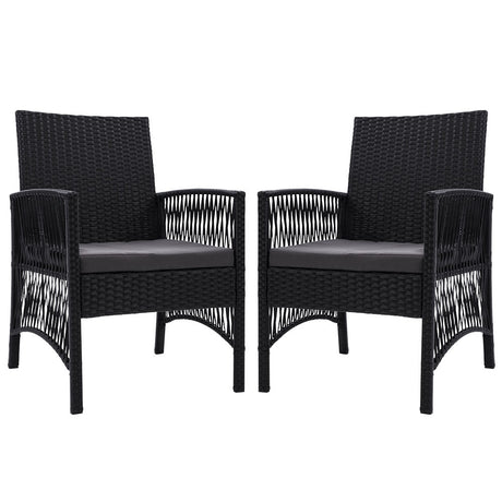 Kiah Wicker Lounge Chair Black