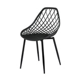 Gardeon 4 Piece Outdoor PP Dining Chairs Water and UV Resistant Black — Allure Home Collections