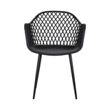 Gardeon 4 Piece Outdoor PP Dining Chairs Black Water and UV Resistant — Allure Home Collections