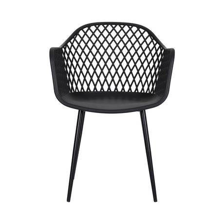 Gardeon 4 Piece Outdoor PP Dining Chairs Black Water and UV Resistant — Allure Home Collections