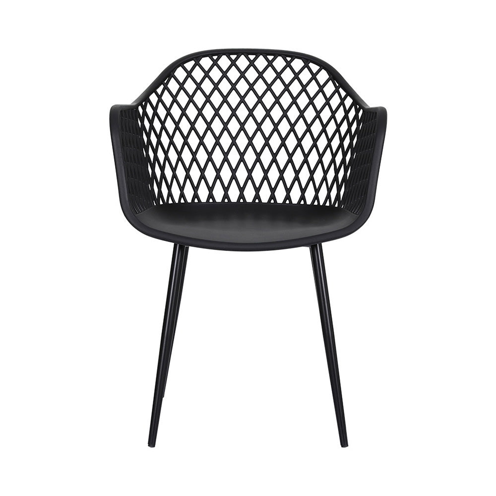 Mollymook Outdoor Dining Chair, Black 4pcs