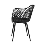 Mollymook Outdoor Dining Chair, Black 4pcs