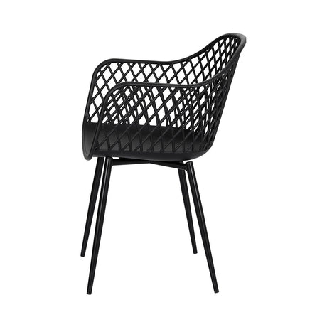 Mollymook Outdoor Dining Chair, Black 4pcs