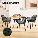Mollymook Outdoor Dining Chair, Black 4pcs