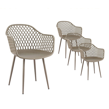 Mollymook Outdoor Dining Chair, Coffee 4pcs