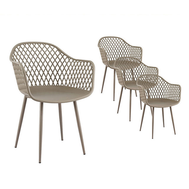 Mollymook Outdoor Dining Chair, Coffee 4pcs