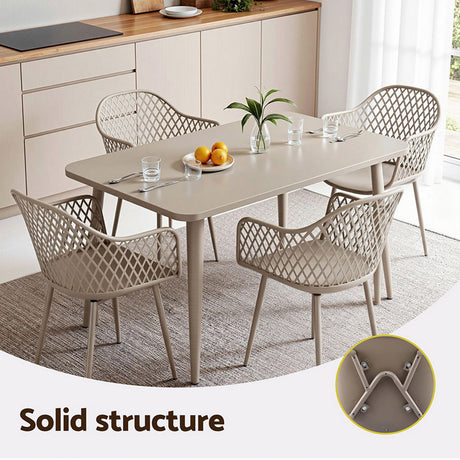 Mollymook Outdoor Dining Chair, Coffee 4pcs