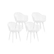 Gardeon 4 Piece Outdoor PP Dining Chairs White Contemporary — Allure Home Collections