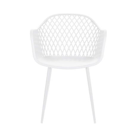 Gardeon 4 Piece Outdoor PP Dining Chairs White Contemporary — Allure Home Collections