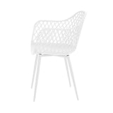 Gardeon 4 Piece Outdoor PP Dining Chairs White Contemporary — Allure Home Collections
